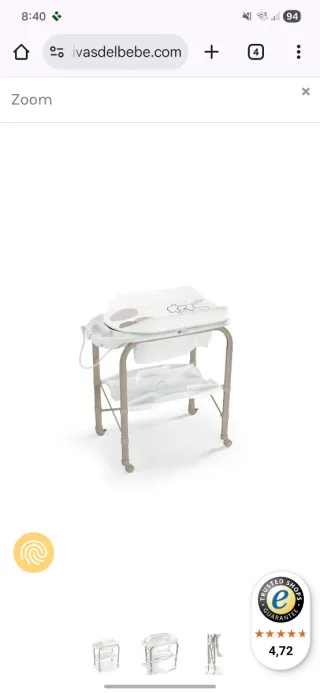 Bañera cambiador bebé