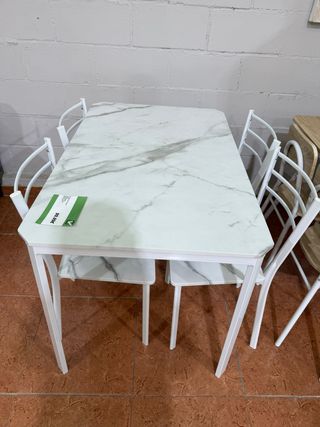 Comedor mármol 4 sillas
