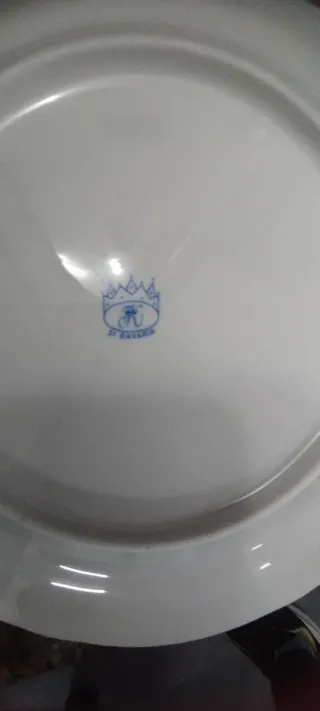Juego de vajilla de porcelana blanca y dorada