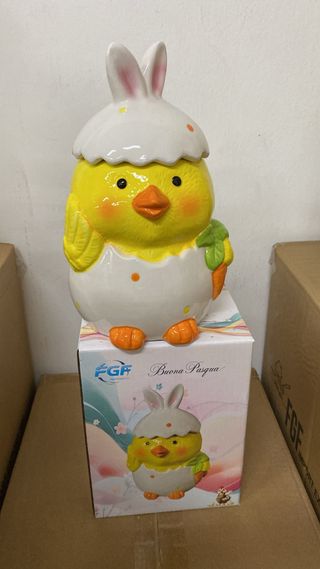 Pulcino in ceramica apribile