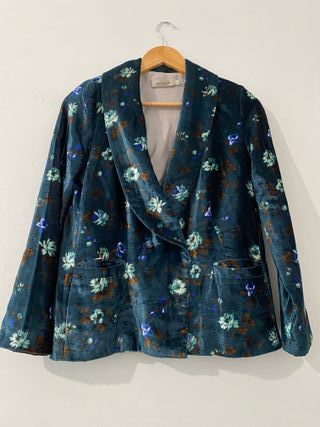 Chaqueta Terciopelo Estampado Floral