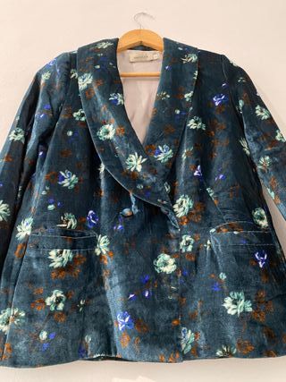 Chaqueta Terciopelo Estampado Floral