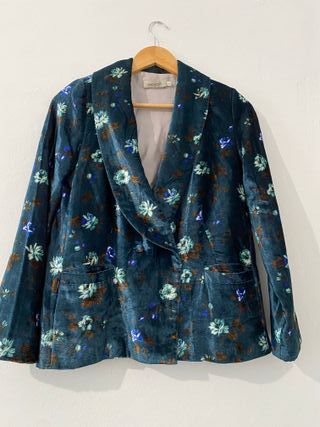 Chaqueta Terciopelo Estampado Floral