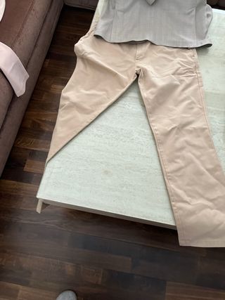 Conjunto Chaqueta y Pantalón Hombre Beige/Gris