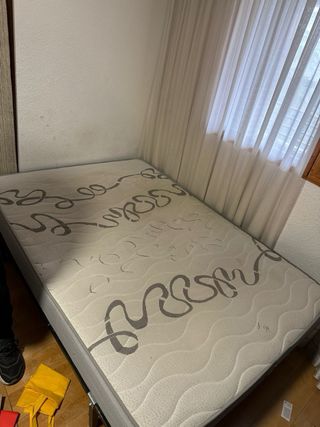 Cama 135x190 con 2 colchones