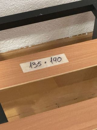 Cama 135x190 con 2 colchones