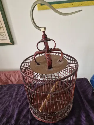 Preciosa jaula de pájaros china