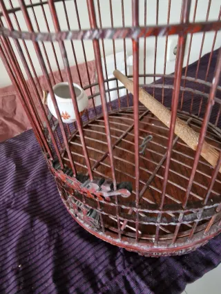 Preciosa jaula de pájaros china