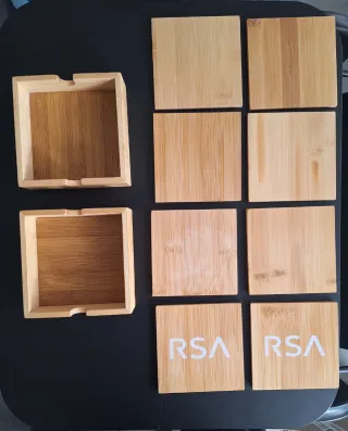 Set 8 Sottobicchieri Bambù