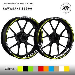 Pegatinas llantas Kawasaki Z1000