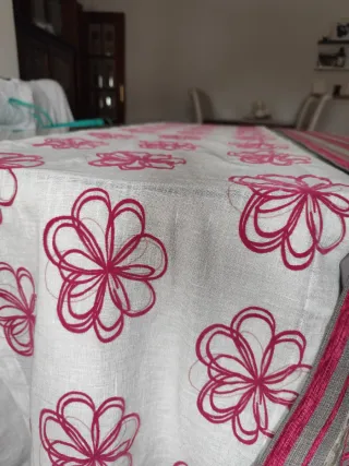 Panel Cortina Conjunto Rojo frambuesa 2,50x48