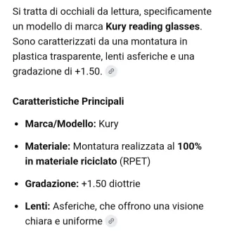 Occhiali da lettura Eyewear grigi +1.50