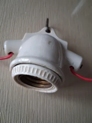 Portalámparas antiguo cerámica