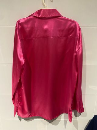 Blusa rosa satinada Shein Talla L
