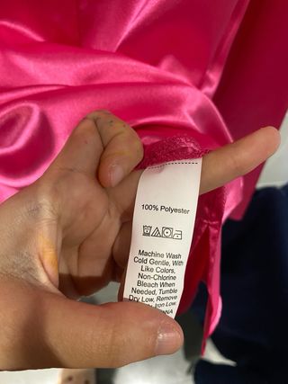 Blusa rosa satinada Shein Talla L