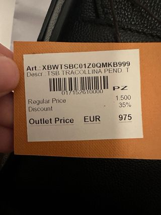 Borsa Tod's Pelle Nera con Pendente T Oro