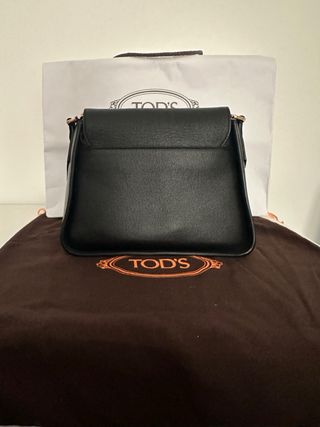 Borsa Tod's Pelle Nera con Pendente T Oro