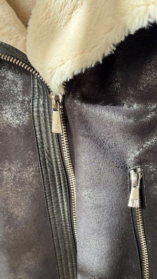 Chaqueta Aviador Trussardi Jeans Negra y Beige