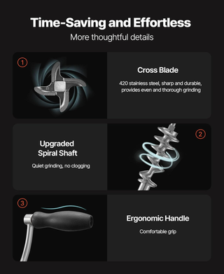 Picadora de carne manual VEVOR acero inoxidable