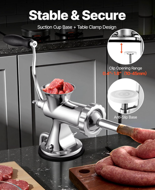 Picadora de carne manual VEVOR acero inoxidable