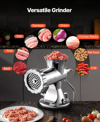 Picadora de carne manual VEVOR acero inoxidable