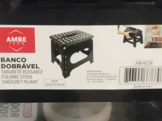 Banco Plegable Ambe Negro/Azul