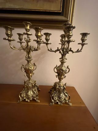 SE VENDEN CANDELABROS DE BRONCE