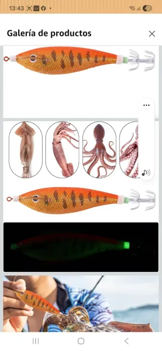 Señuelos para pesca de calamar (21 unidades)