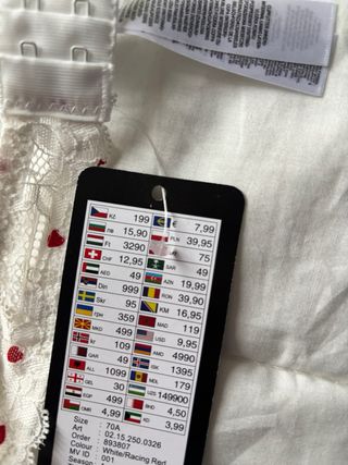 Sujetador Push Up Corazones Rojos