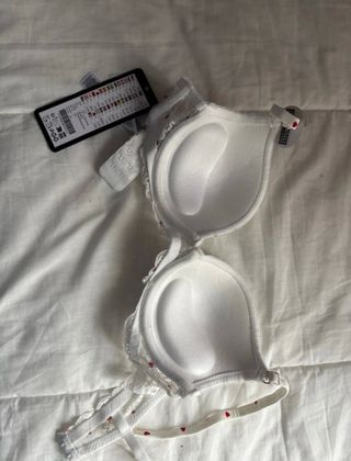 Sujetador Push Up Corazones Rojos