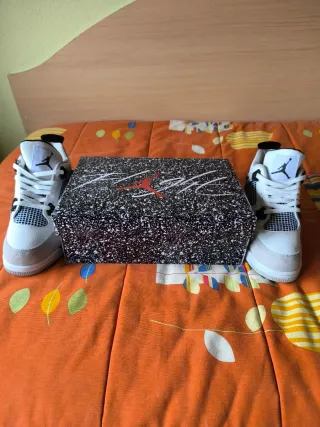 Nike Air Jordan 4 Retro White thunder Talla 44