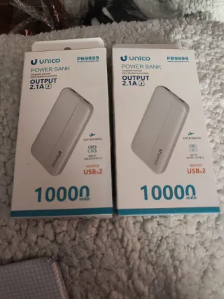 2 x Power Bank Unico 10000 mAh