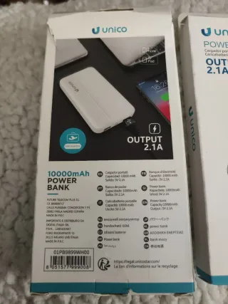 2 x Power Bank Unico 10000 mAh