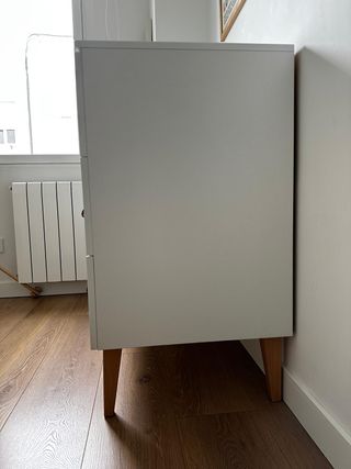 Cómoda con 3 cajones Blanco/Natural