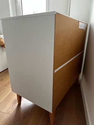 Cómoda con 3 cajones Blanco/Natural