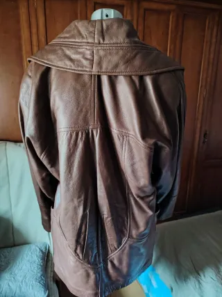 Chaqueta Piel Vintage Italiana Marrón a estrenar