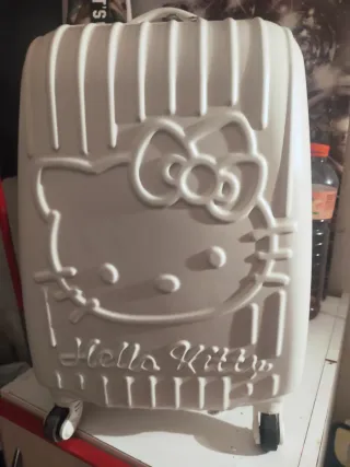 Maleta Hello Kitty rosa y blanca