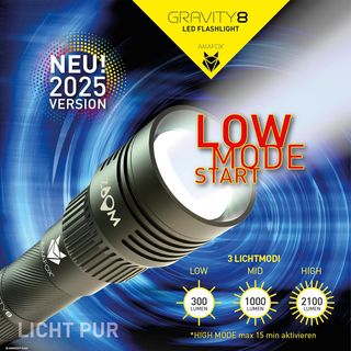 Linterna LED AMAFOX Gravity8 Verde Militar