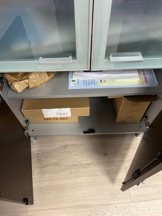 Muebles de oficina armarios de madera y cristal