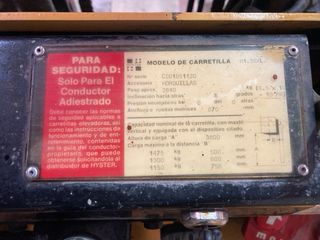 Carretilla elevadora Hyster Diesel 1500kg