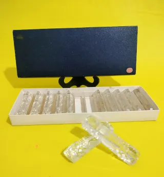 Set de 12 Reposa Cubiertos de cristal tallado