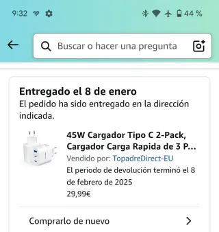 Pack 2 Cargadores TOPADRE 45W USB-A/C