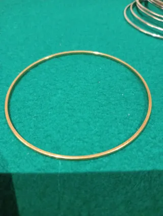 Lote 19 pulseras acero doradas y plateadas