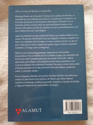 Libro "Muerte en Breslau" Marek Krajewski