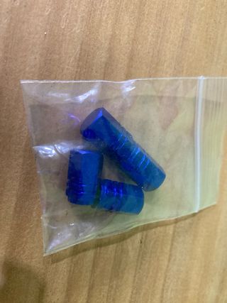 Tapones Válvula Rueda Azul Aluminio