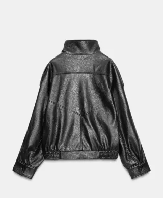 Chaqueta polipiel negra Talla L