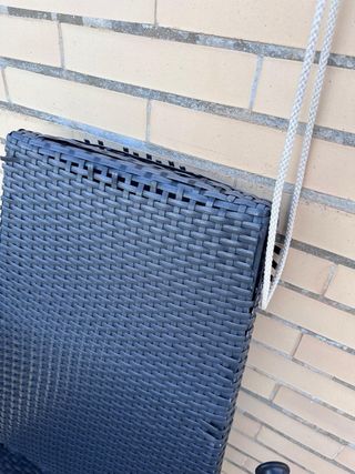 Mesa de terraza cristal y metal