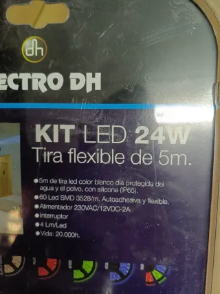 Kit Tira LED Flexible 5m Blanco Día 24W