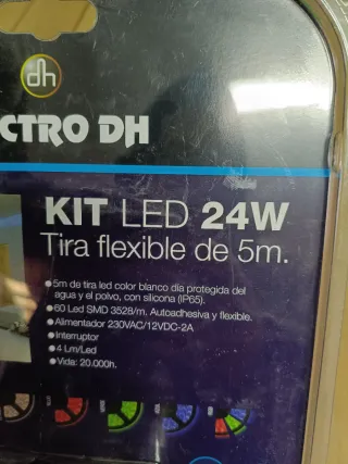 Kit Tira LED Flexible 5m Blanco Día 24W