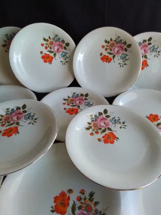 Platos San Claudio Florales (Nuevos)